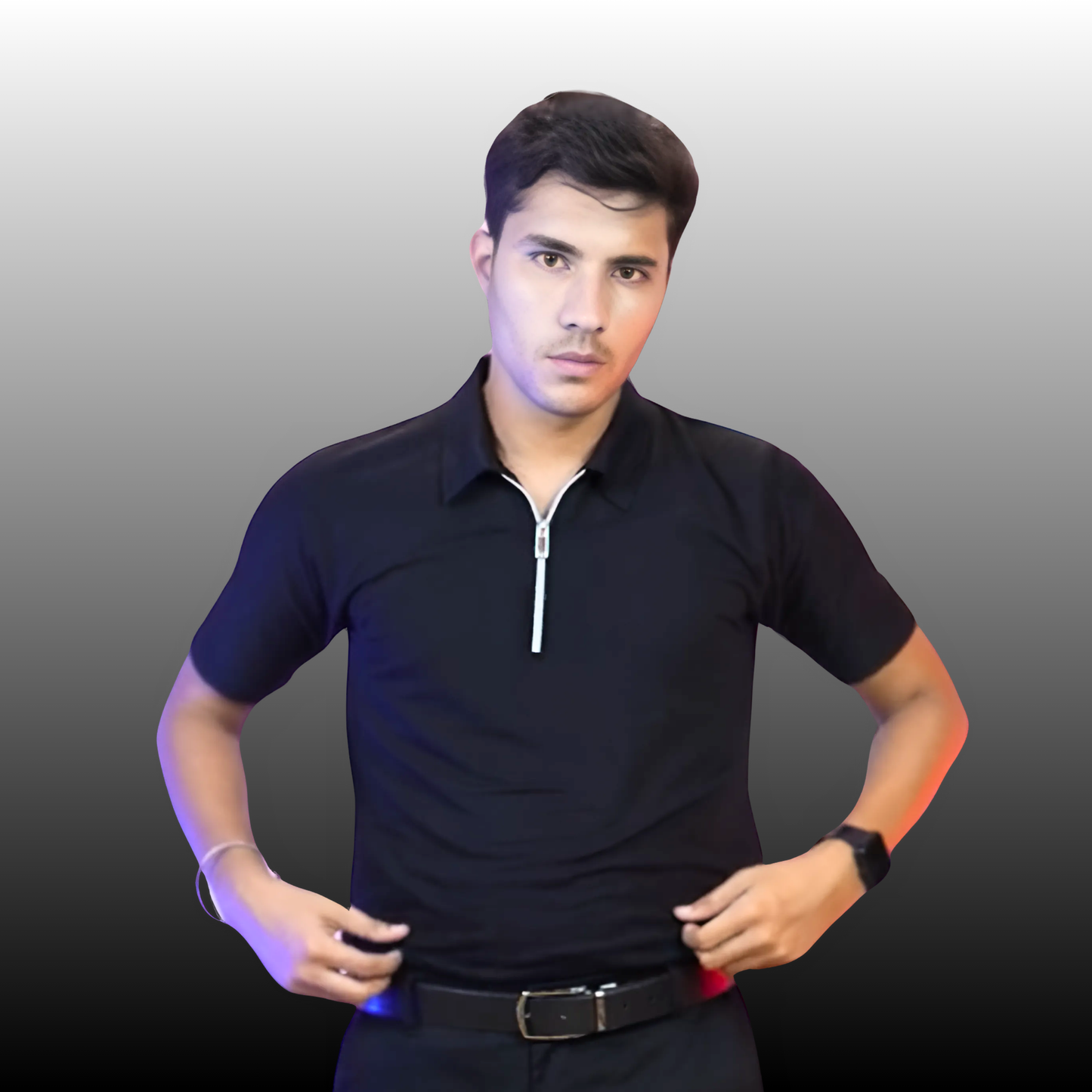 Airtech Zipper Polo | Black