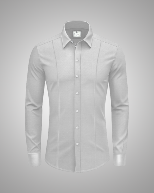 Stripped Cotton Shirt | White